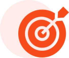 Red target with arrow in center.