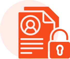 Document with lock symbol, indicating security.